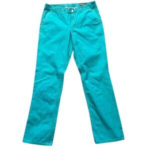 BONOBOS Men’s Washed Teal-Green Cotton Chino Slim Straight Pants - Size 31/30